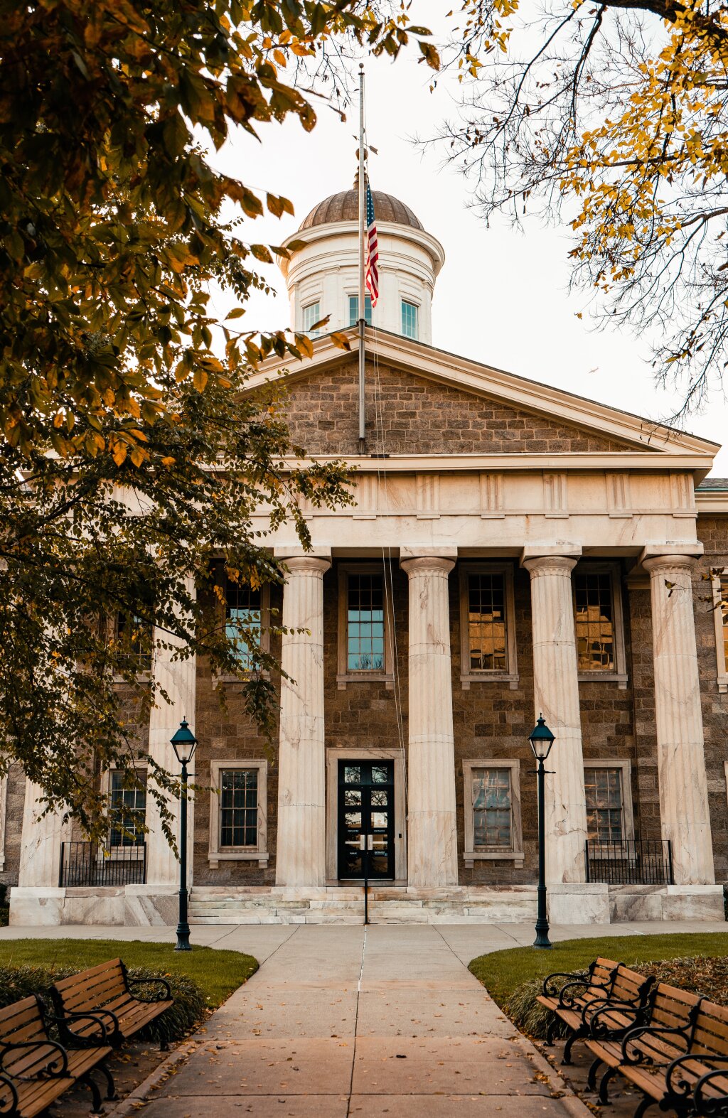 Outside of a court house in the US.