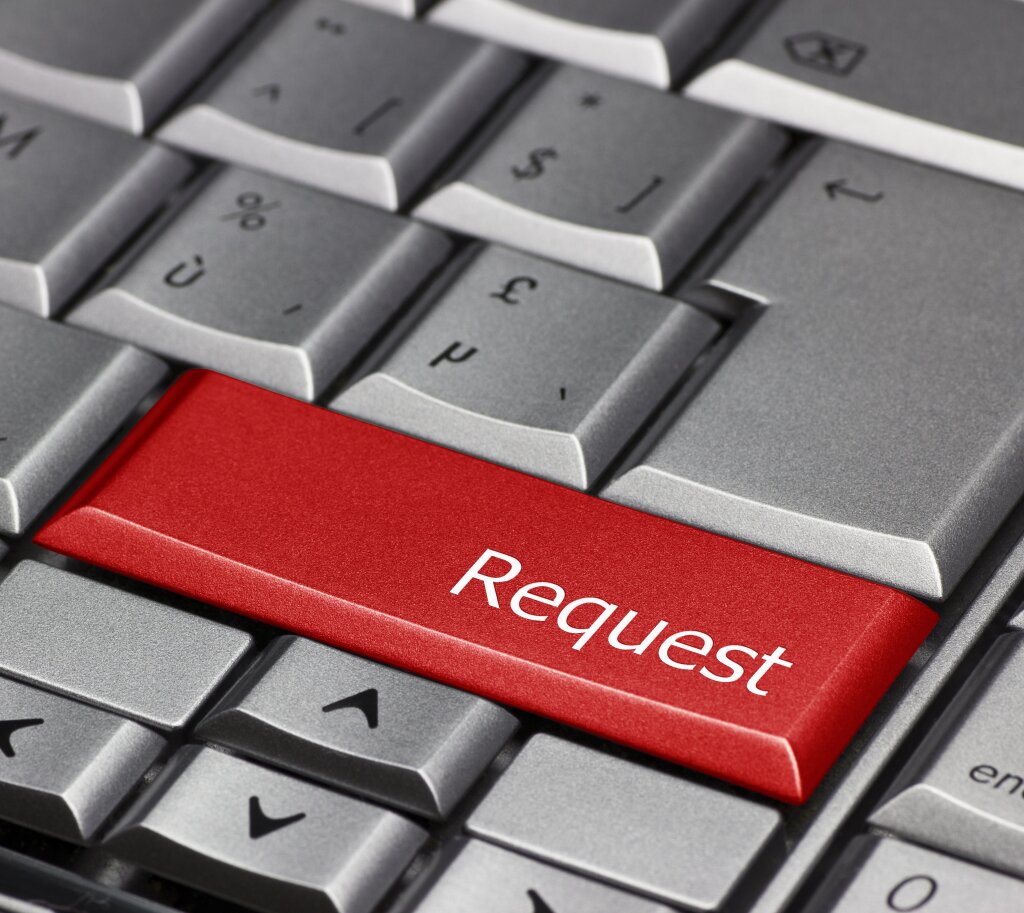 red request Botton on keyboard.
