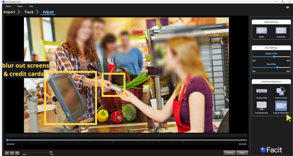 Face Redaction Rectangle Alternatives to Secure Redact for Video Redaction | Facit