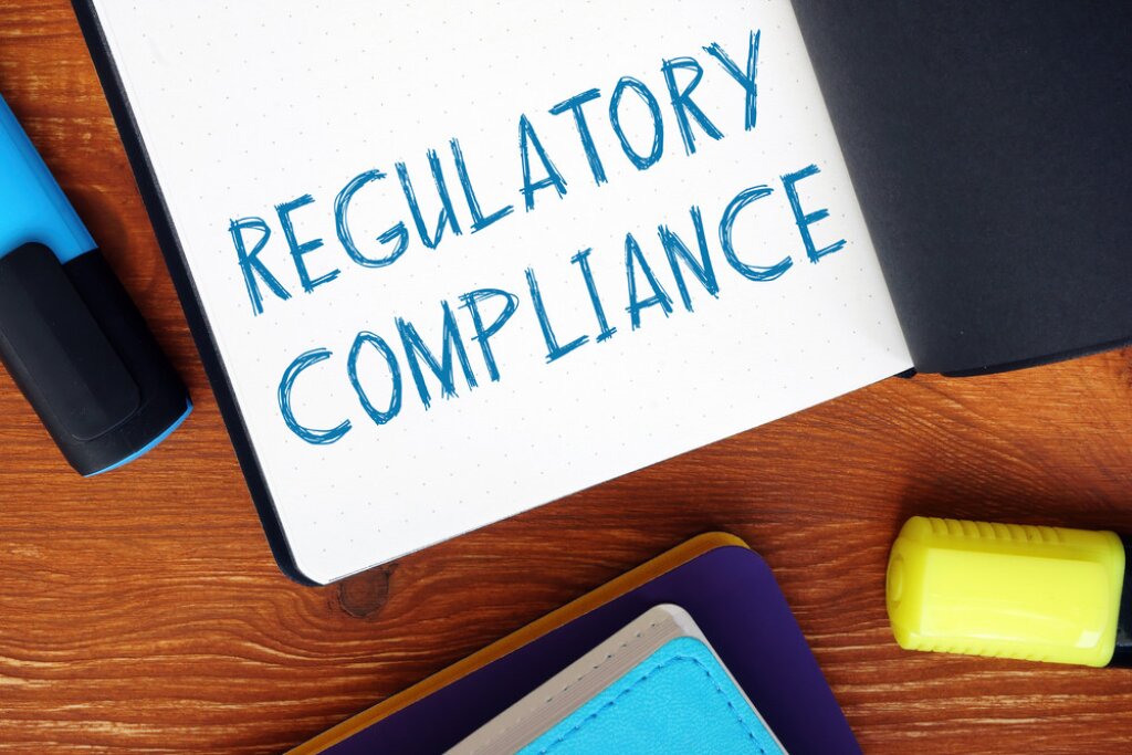 Image of regulatory compliance note.